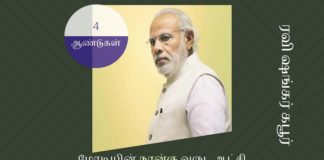 மோடியின் நான்கு வருட ஆட்சி நடவடிக்கைகள் தேவைப்பட்ட இடத்தில் எல்லாம் நிதி சார்ந்த அல்லது அரசியல் சார்ந்த சிக்கல் எதுவும் இன்றி மோடியின் அரசு திறமையாகச் செயல்பட்டது